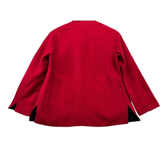 Talbots Womens Wool Blend Jacket Size 2 Petite Red - Italian Fabric Nylon & Cash - Picture 10 of 11